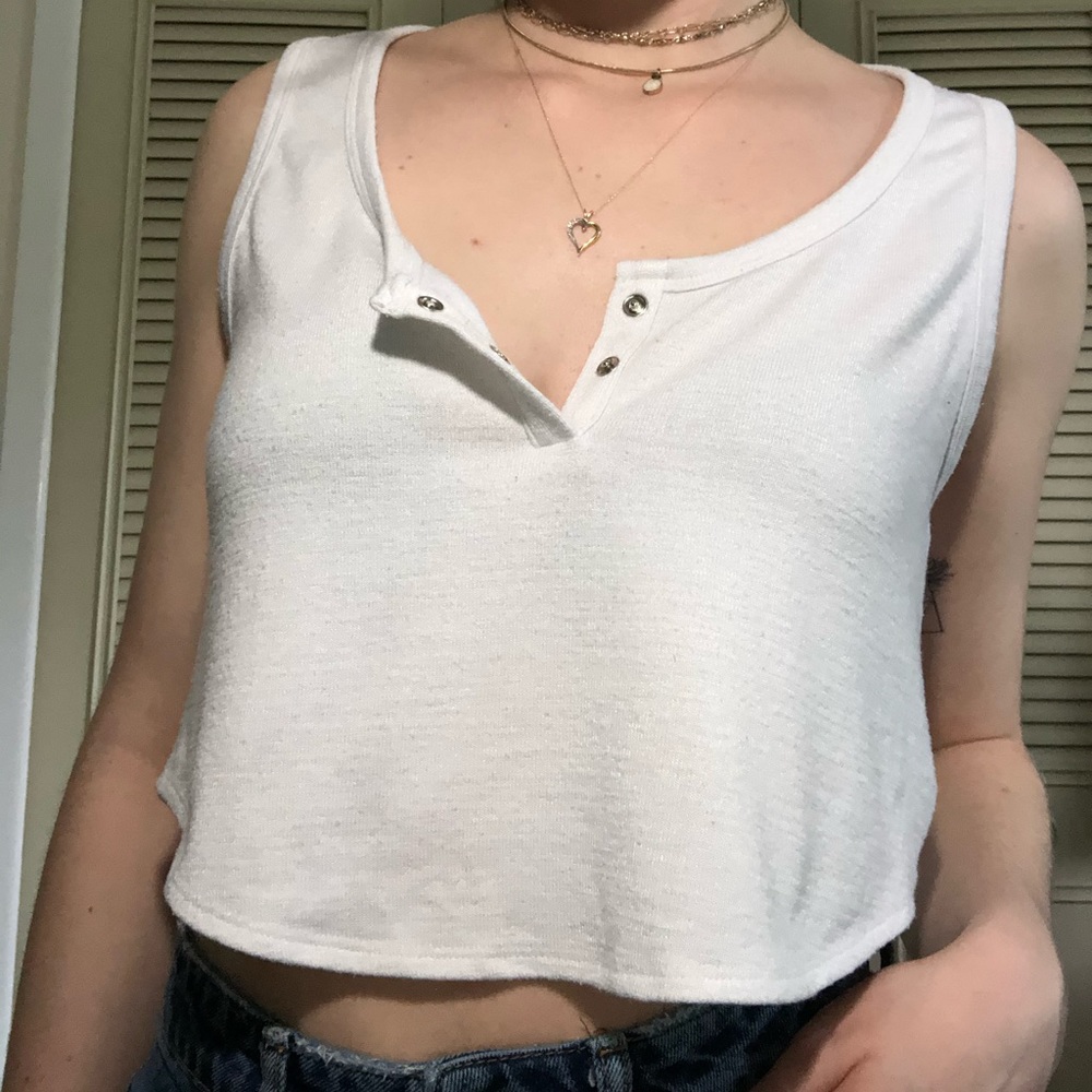 White Loose Fit Tank